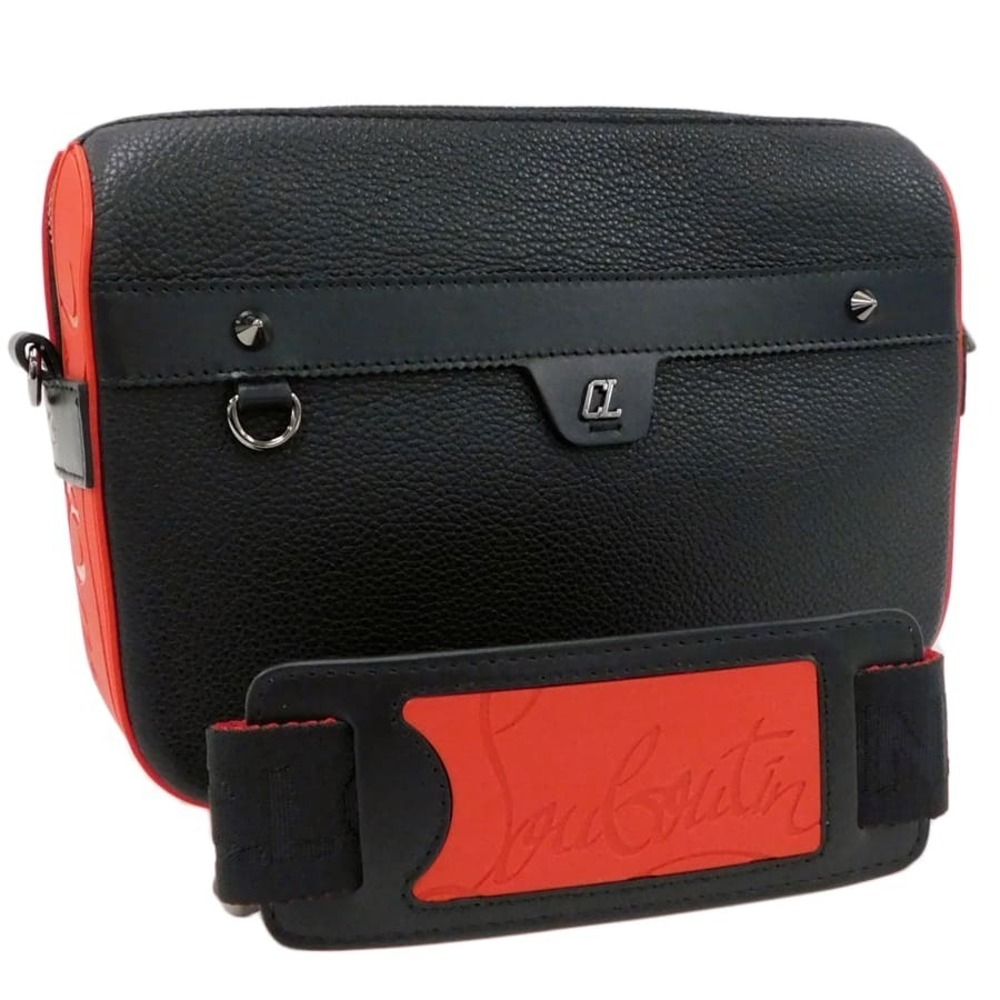 Christian Louboutin Messenger Bag Black x Red